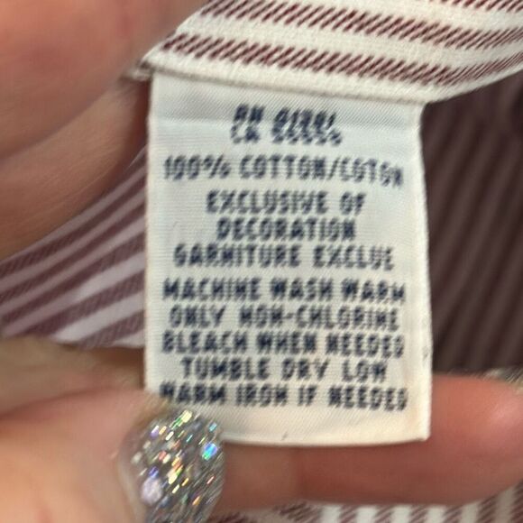 Ralph Lauren Color Pony Custom Fit Red Striped Cotton Shirt Size XL Long Sleeve - Picture 8 of 8